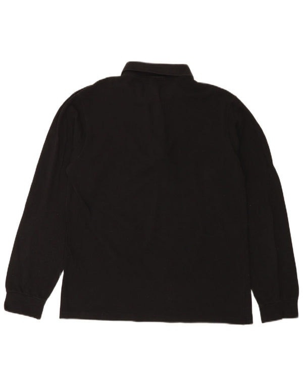 Lacoste Mens Long Sleeve Polo Shirt Size 3 Small Black Cotton
