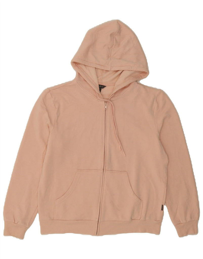 EDDIE BAUER Womens Zip Hoodie Sweater UK 12 Medium Pink Cotton Vintage Eddie Bauer and Second-Hand Eddie Bauer from Messina Hembry 