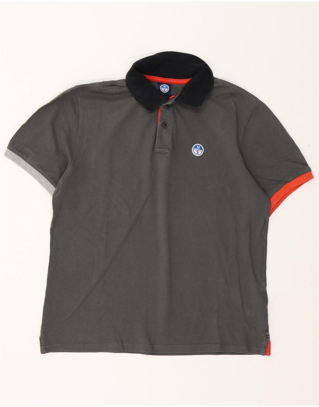 North Sails Mens Polo Shirt Small Grey Cotton