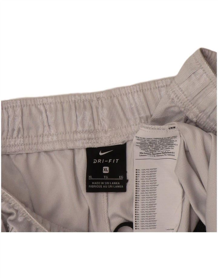 Nike Mens Dri Fit Sport Shorts XL Grey Striped Polyester