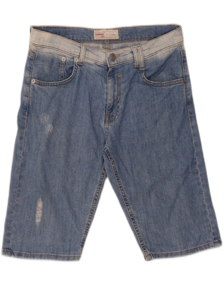 CARRERA Boys Distressed Denim Shorts 13-14 Years W30 Blue Cotton
