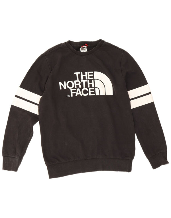 The North Face Womens Sweatshirt Jumper UK 14 Medium Black Colourblock