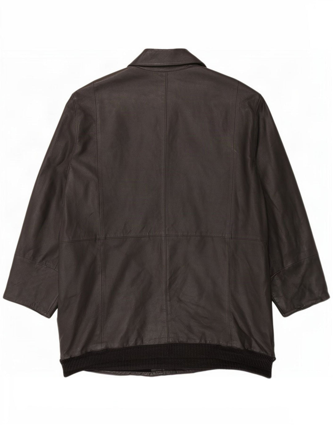 Vintage Mens Leather Coat UK 42 XL Black