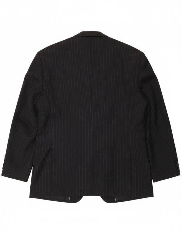 Pierre Cardin Mens 2 Button Blazer Jacket UK 44 2XL Navy Blue Pinstripe