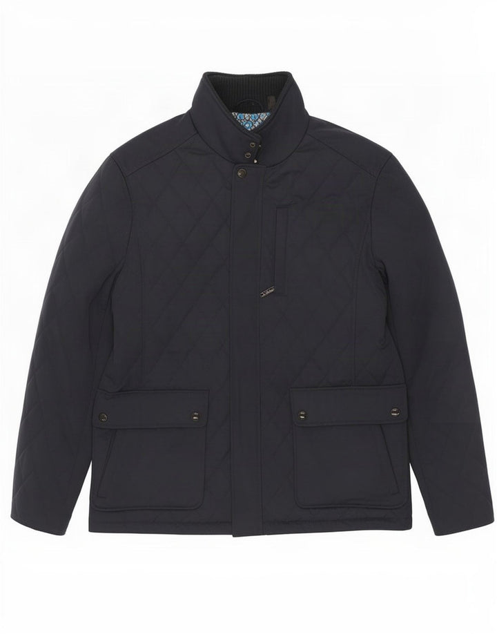 Ted Baker Mens Quilted Jacket Size 4 Large Navy Blue Polyester