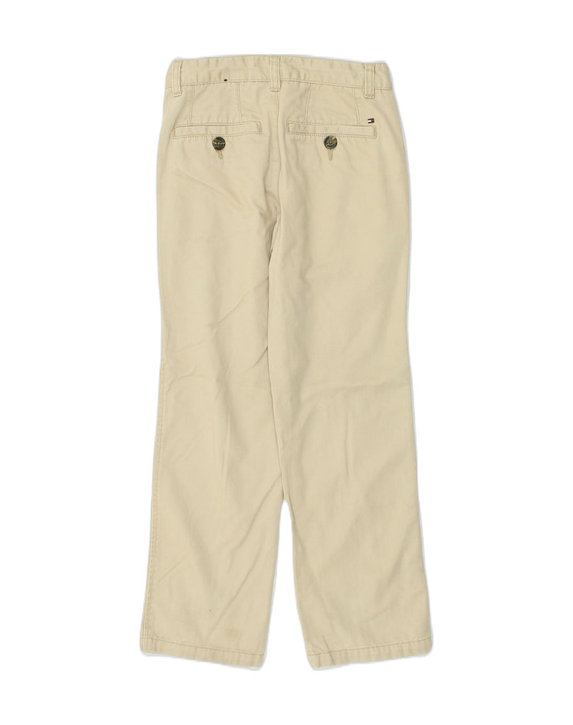 TOMMY HILFIGER Boys Straight Chino Trousers 7-8 Years W24 L25 Beige Cotton | Vintage Tommy Hilfiger | Thrift | Second-Hand Tommy Hilfiger | Used Clothing | Messina Hembry 