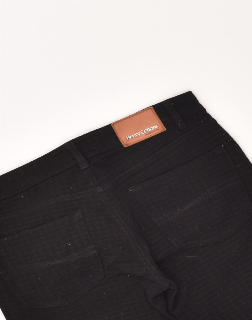 HENRY COTTONS Womens Slim Casual Trousers W26 L27 Black Houndstooth | Vintage Henry Cottons | Thrift | Second-Hand Henry Cottons | Used Clothing | Messina Hembry 