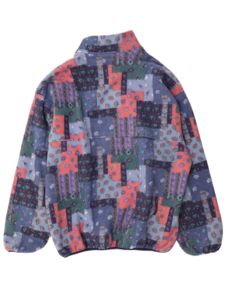 Rifle Mens Button Neck Fleece Jumper XL Multicoloured Patchwork Polyester