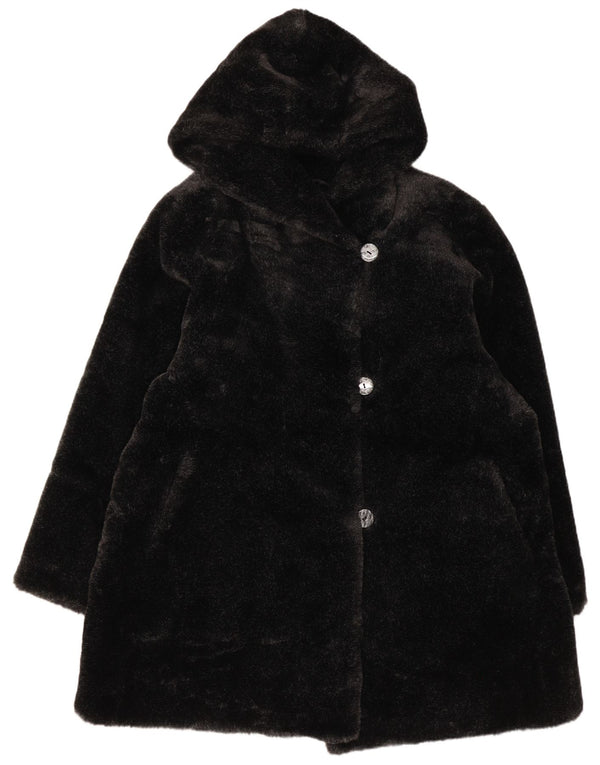 Canda Womens Hooded Faux Fur Jacket IT 48 XL Black Acrylic