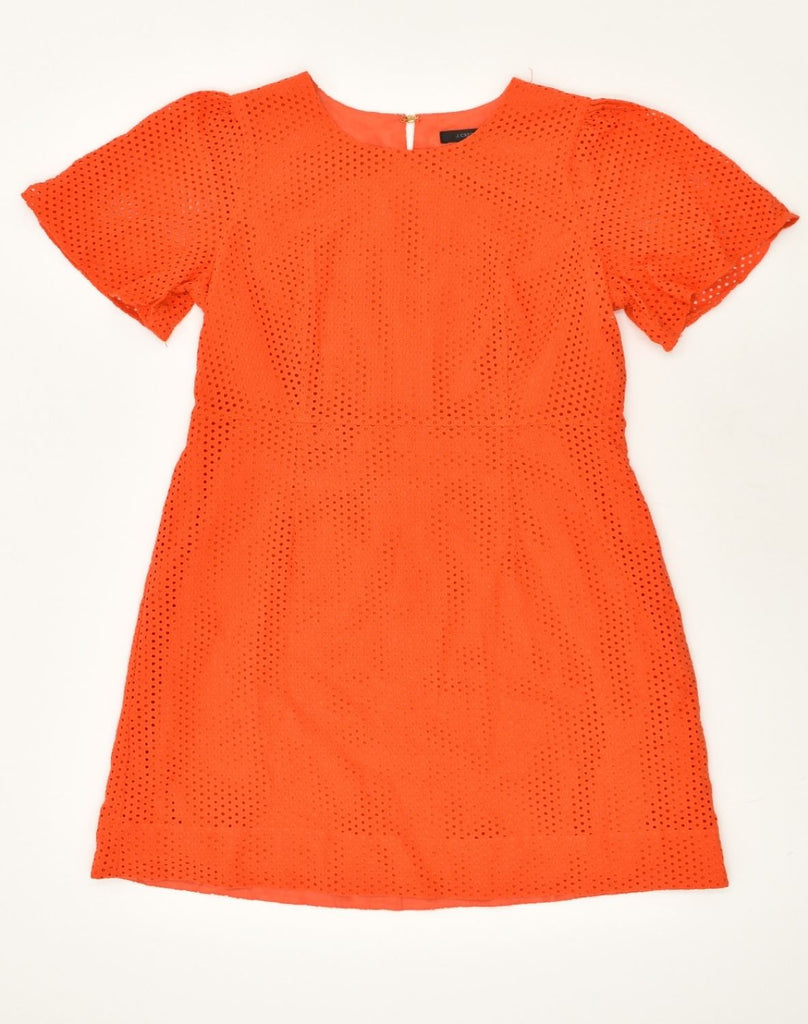 J. CREW Womens A-Line Dress UK 12 Medium Orange Cotton | Vintage J. Crew | Thrift | Second-Hand J. Crew | Used Clothing | Messina Hembry 