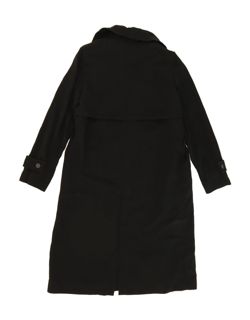 MASSIMO DUTTI Womens Trench Coat UK 10 Small Black Triacetate Vintage Massimo Dutti and Second-Hand Massimo Dutti from Messina Hembry 
