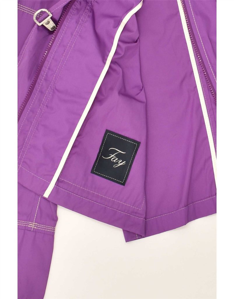 FAY Womens Bomber Jacket UK 10 Small Purple Vintage Fay and Second-Hand Fay from Messina Hembry 