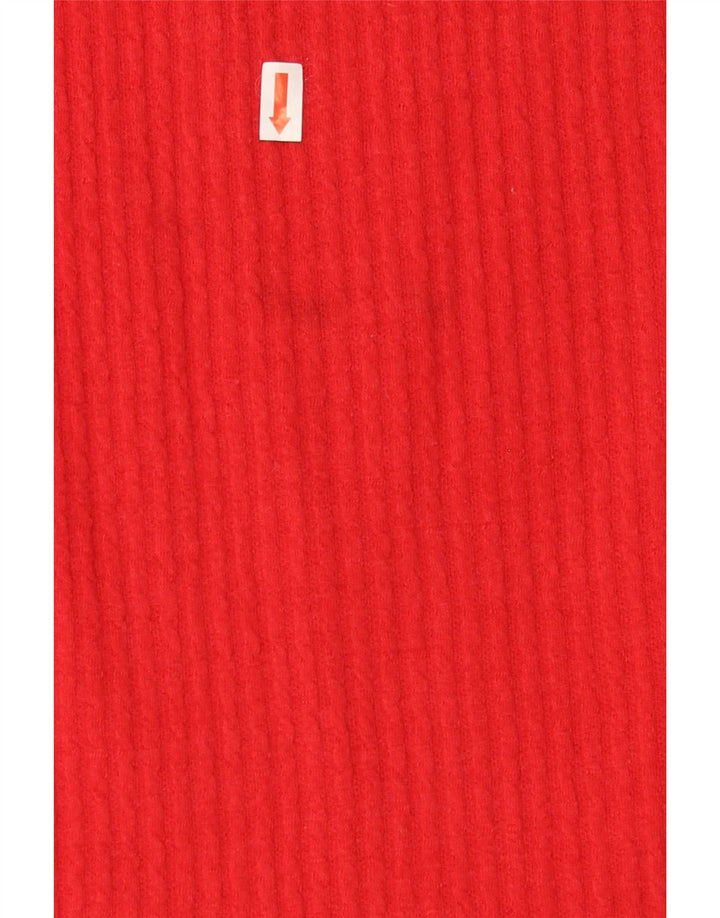 VINTAGE Womens Long Sleeve Jumper Dress IT 46 Large Red Wool Vintage Vintage and Second-Hand Vintage from Messina Hembry 