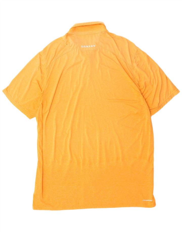 Oakley Mens Polo Shirt 2XL Orange Polyester