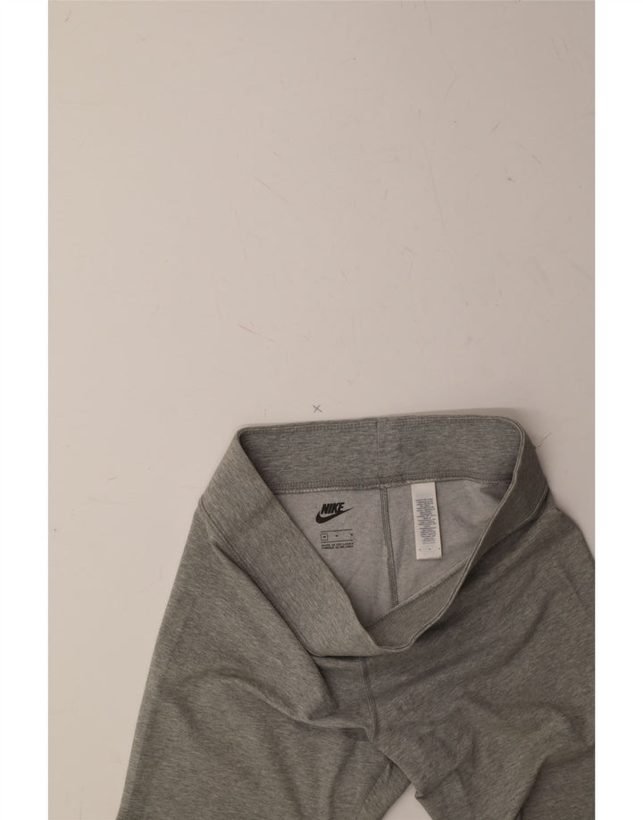 NIKE Womens Graphic Leggings UK 12 Medium Grey Cotton Vintage Nike and Second-Hand Nike from Messina Hembry 