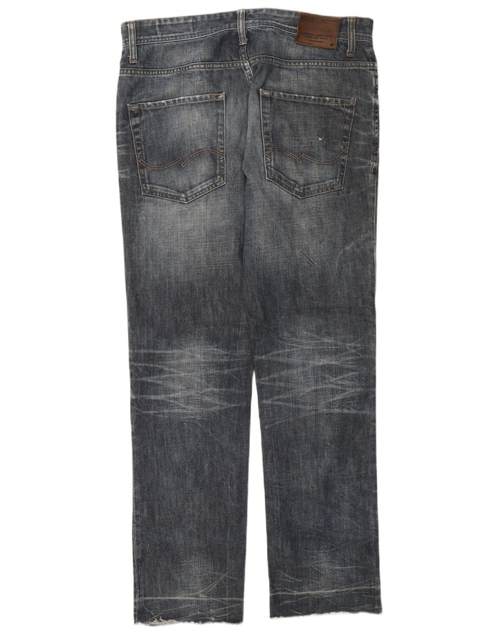 Jack & Jones Mens Straight Jeans W34 L31 Navy Blue