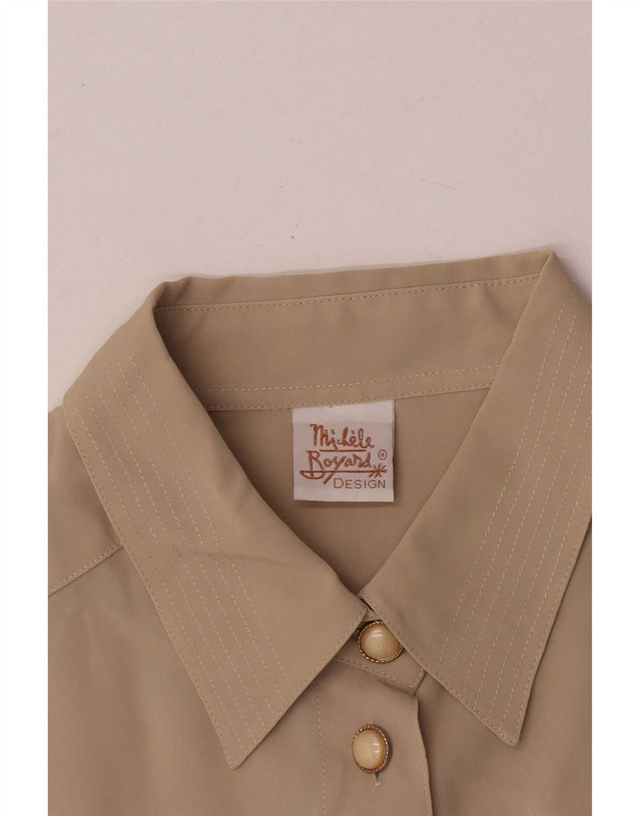 Michele Boyard Womens Oversized Shirt Blouse IT 42 Medium Khaki Polyester