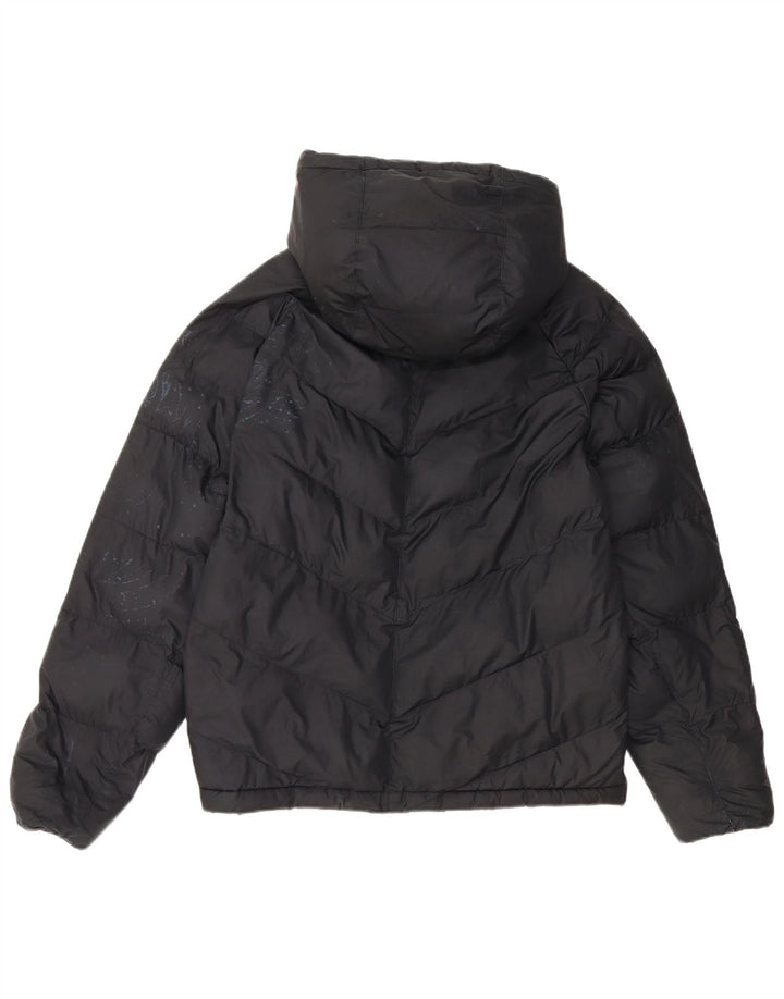 Nike Boys Hooded Padded Jacket 13-14 Years XL Black Polyester