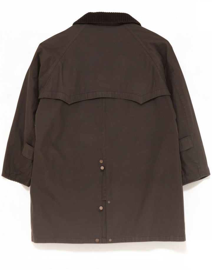 Blarney Woolen Mills Womens Oversized Waxed Overcoat UK 16 Large Grey