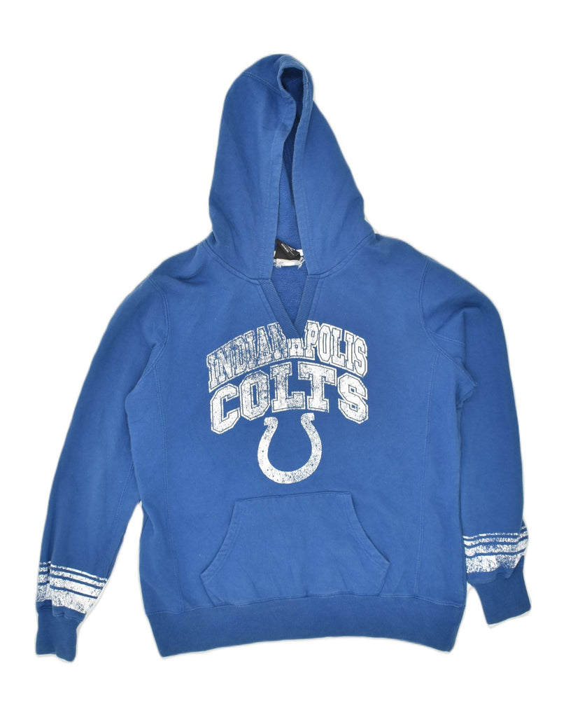 NFL Womens Graphic Hoodie Jumper Medium Blue Cotton | Vintage NFL | Thrift | Second-Hand NFL | Used Clothing | Messina Hembry 