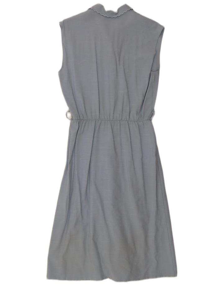 Vintage Womens Sleeveless A-Line Dress IT 44 Medium Blue Viscose