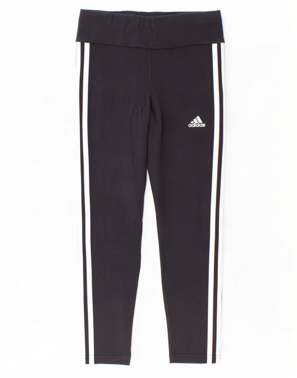 Adidas Girls Leggings 9-10 Years Black Cotton