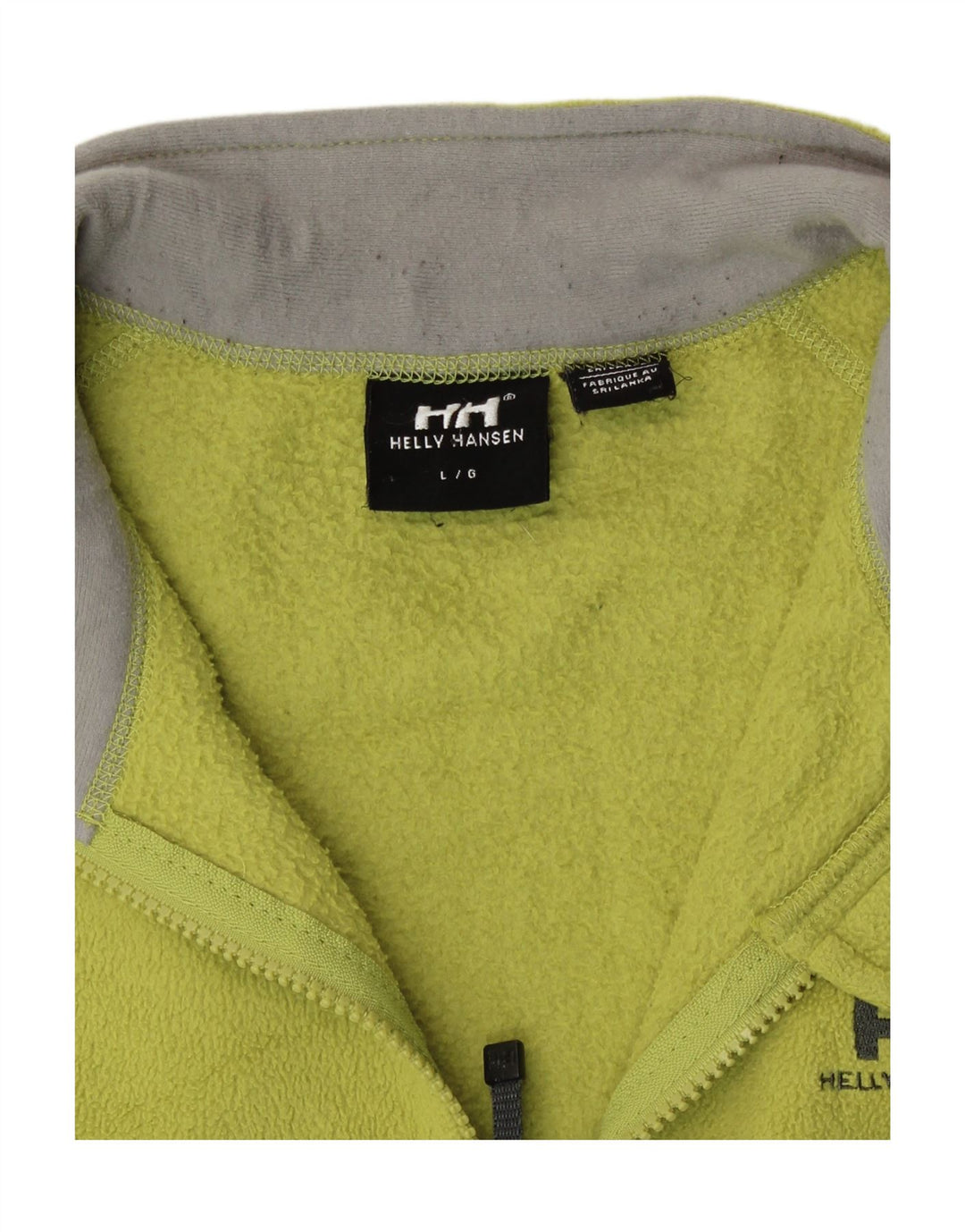 HELLY HANSEN Womens Fleece Gilet UK 16 Large Green Colourblock Polyester
