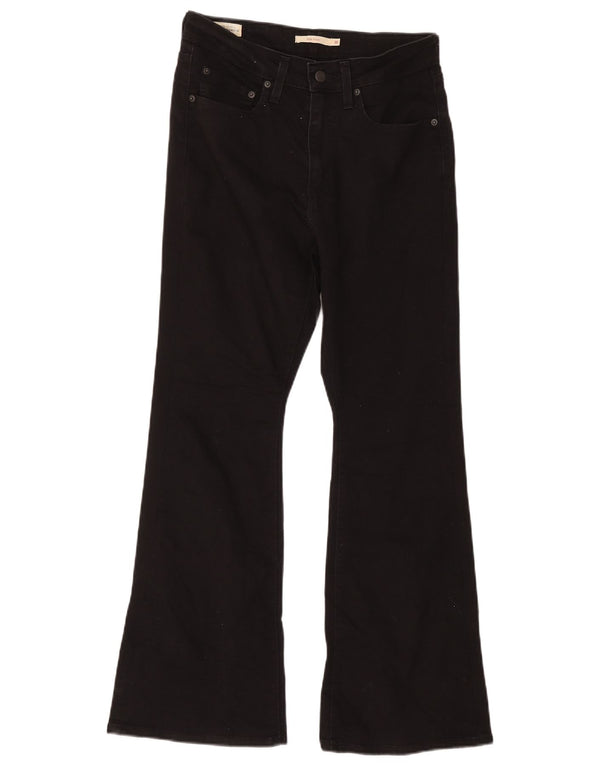 Levi's Womens 726 High Waist Flared Jeans W30 L30 Black Cotton