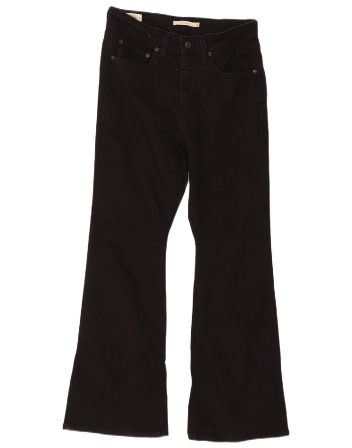 Levi's Womens 726 High Waist Flared Jeans W30 L30 Black Cotton