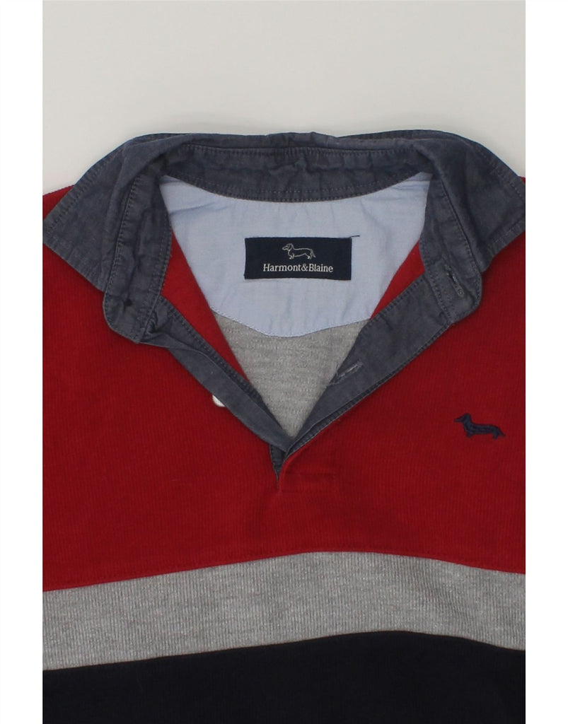 HARMONT & BLAINE Boys Polo Neck Sweatshirt Jumper 5-6 Years Red | Vintage Harmont & Blaine | Thrift | Second-Hand Harmont & Blaine | Used Clothing | Messina Hembry 