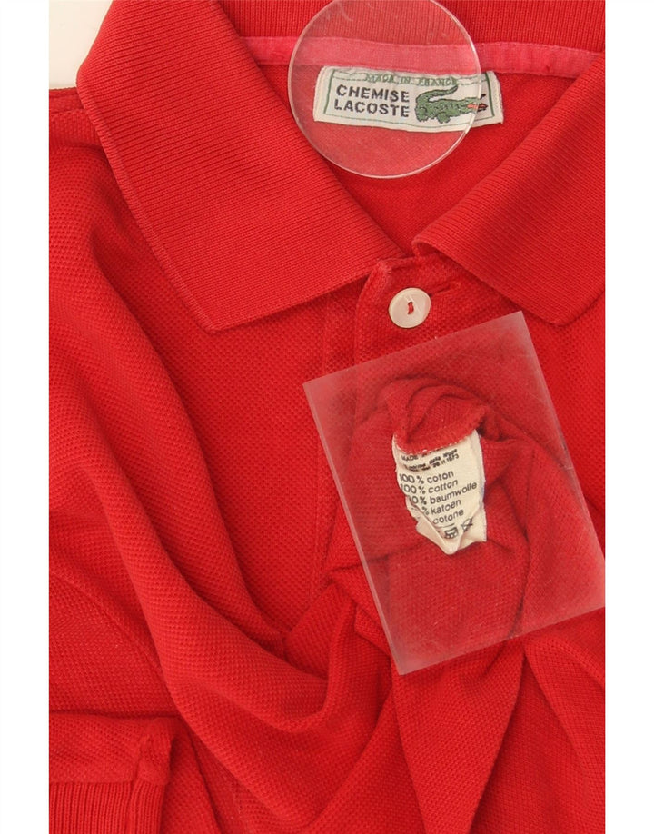 LACOSTE Mens Polo Shirt Small Red Cotton Vintage Lacoste and Second-Hand Lacoste from Messina Hembry 