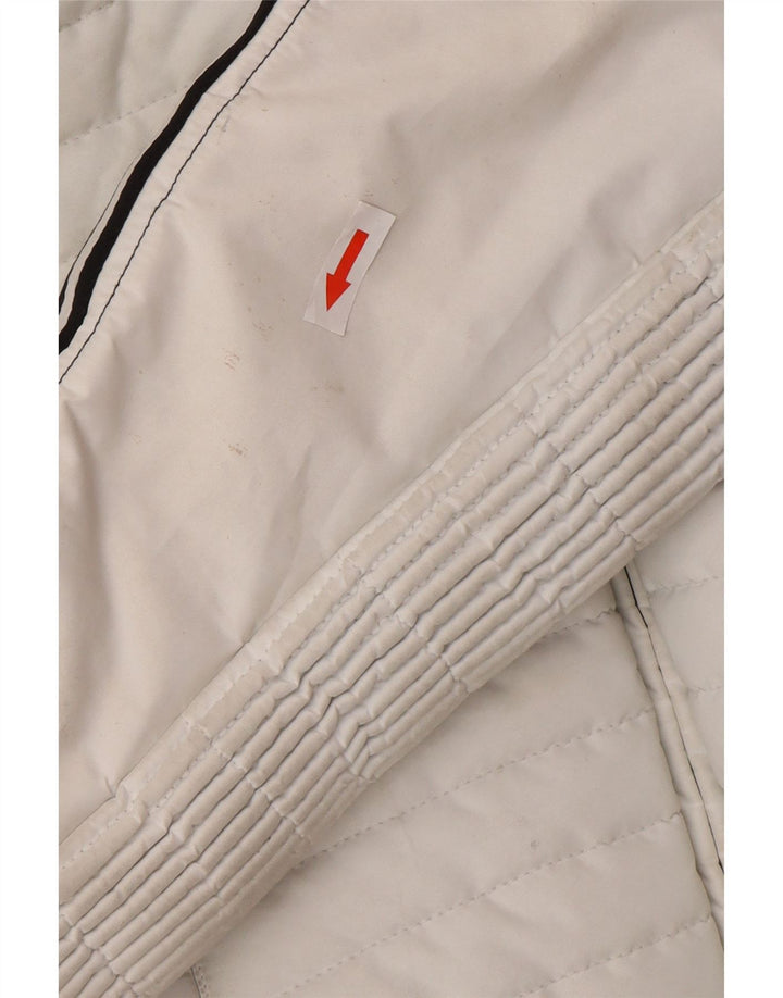 Colmar Womens Hooded Windbreaker Jacket IT 44 Medium White Sports