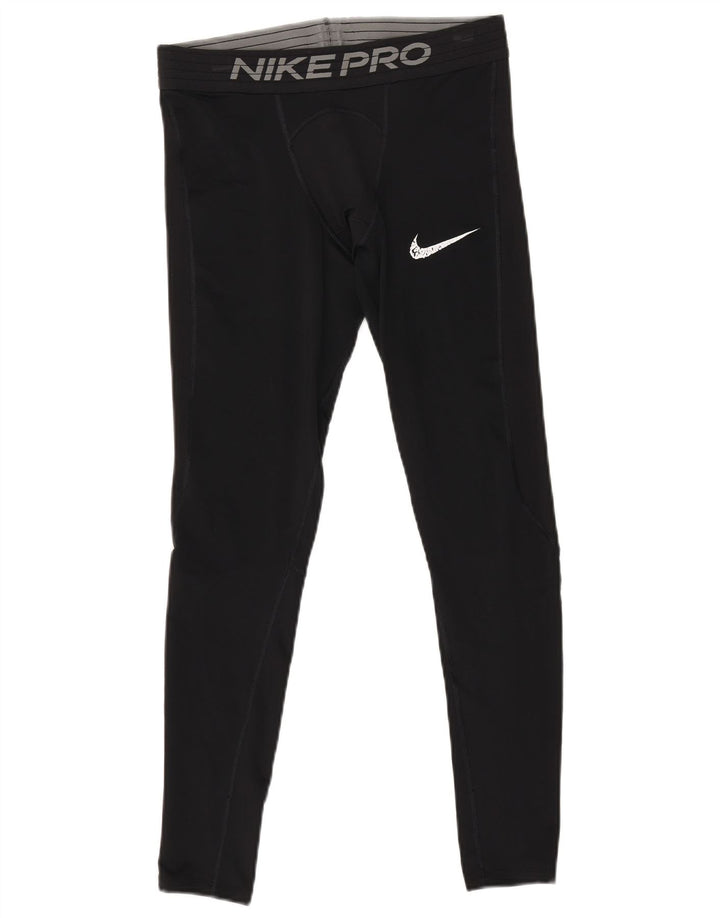 Nike Mens Tight Fit Graphic Leggings Medium Black Polyester