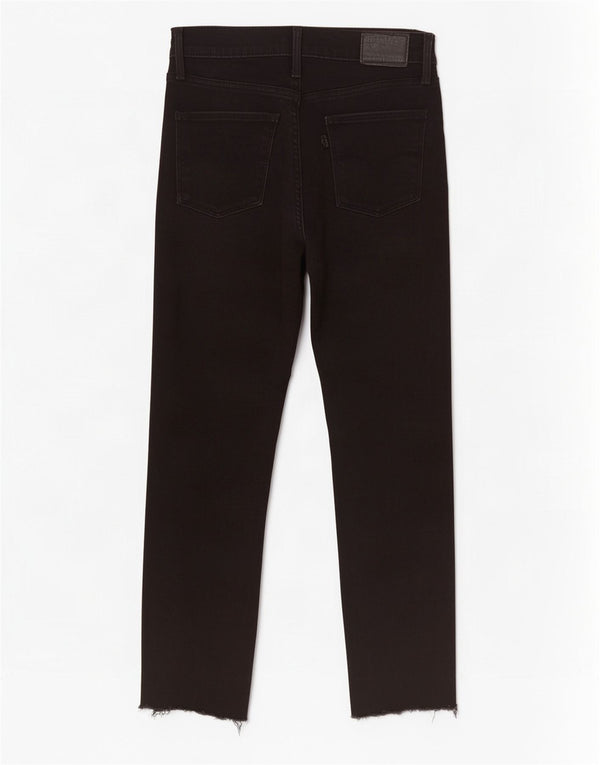 Levi's Womens Crop Slimming Skinny Jeans W27 L25 Black Cotton