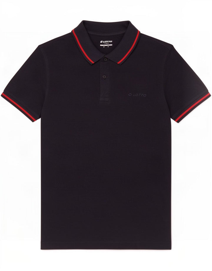 Lotto Mens Life's Polo Shirt Medium Navy Blue