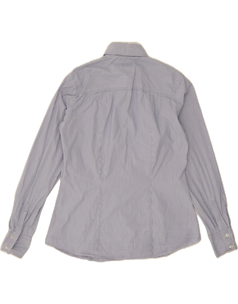 PAUL & SHARK Womens Shirt US 8 Medium Blue Pinstripe Cotton Vintage Paul & Shark and Second-Hand Paul & Shark from Messina Hembry 