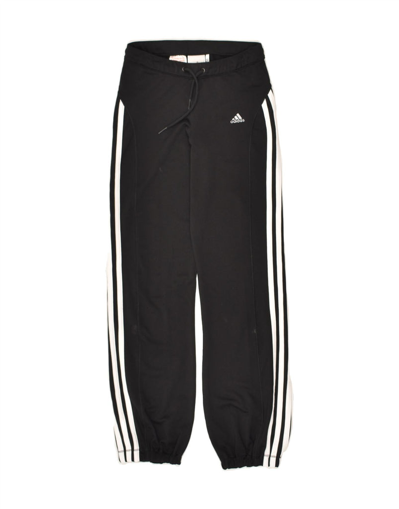 ADIDAS Girls Tracksuit Trousers Joggers 9-10 Years Black Polyester | Vintage Adidas | Thrift | Second-Hand Adidas | Used Clothing | Messina Hembry 