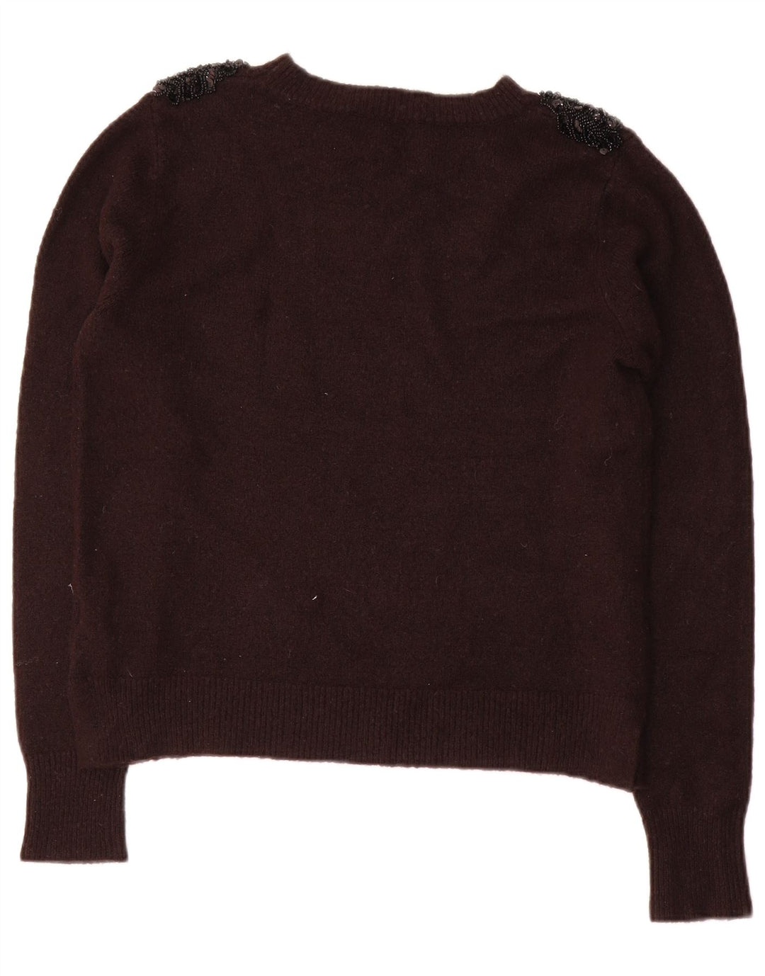 Oasis Womens Crop Boat Neck Jumper Sweater UK 14 Medium Black Polyacrylic