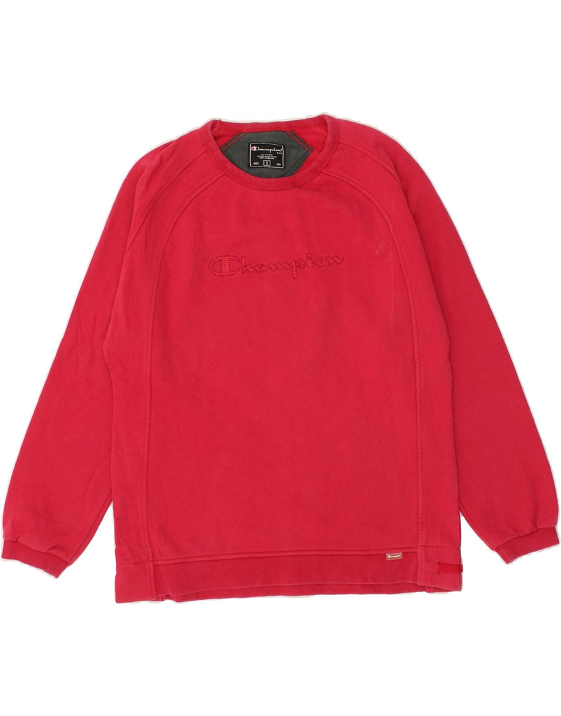 CHAMPION Womens Graphic Sweatshirt Jumper UK 10 Small Red | Vintage Champion | Thrift | Second-Hand Champion | Used Clothing | Messina Hembry 