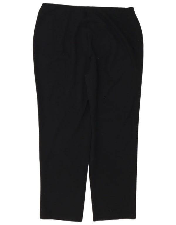 Marks & Spencer Womens Straight Casual Trousers UK 16 Large W36 L28 Black