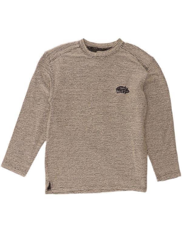 Weird Fish Mens Crew Neck Jumper Sweater Large Off White Cotton