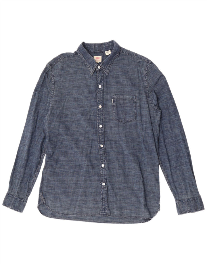 Levi's Mens Shirt XL Blue Cotton