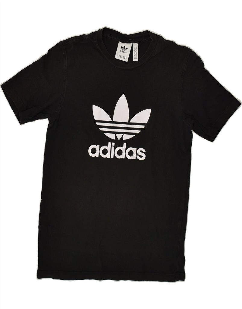 ADIDAS Mens Graphic T-Shirt Top XS Black Cotton | Vintage Adidas | Thrift | Second-Hand Adidas | Used Clothing | Messina Hembry 