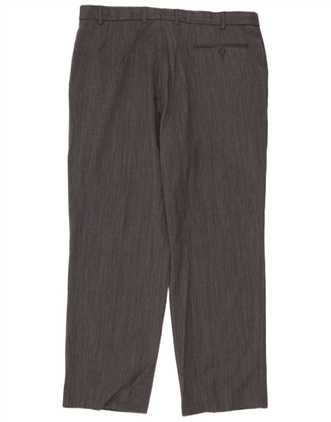 MARKS & SPENCER Mens Straight Chino Trousers W36 L29 Grey Polyester
