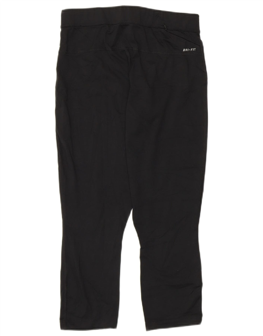 Nike Womens Dri Fit Crop Leggings UK 12 Medium Black Polyester