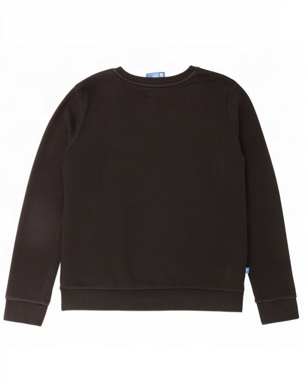 Adidas Womens Graphic Oversized Sweatshirt Jumper UK 6 XS Black Cotton