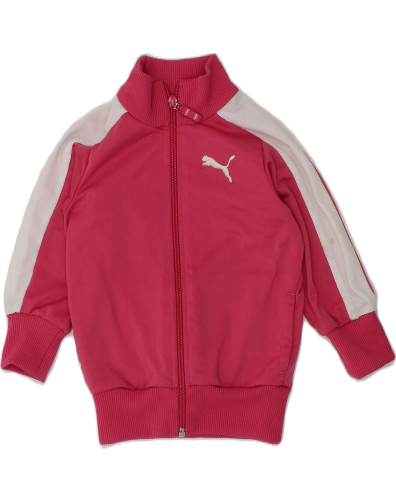 PUMA Baby Girls Bomber Jacket 6-9 Months Pink Polyester | Vintage Puma | Thrift | Second-Hand Puma | Used Clothing | Messina Hembry 