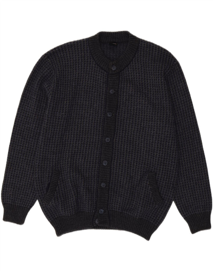 RINALDI Mens Cardigan Sweater Large Navy Blue Acrylic Vintage Rinaldi and Second-Hand Rinaldi from Messina Hembry 