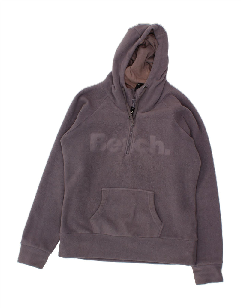 BENCH Womens Graphic Fleece Hoodie Jumper UK 16 Large Grey Polyester Vintage Bench and Second-Hand Bench from Messina Hembry 
