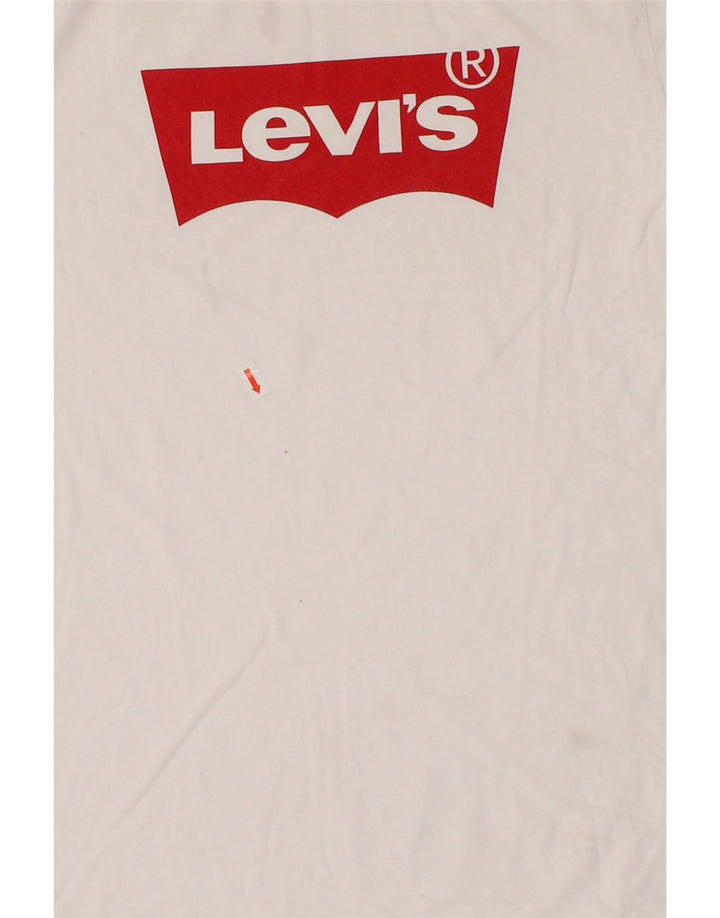 LEVI'S Boys Graphic T-Shirt Top 13-14 Years White Cotton Vintage Levi's and Second-Hand Levi's from Messina Hembry 
